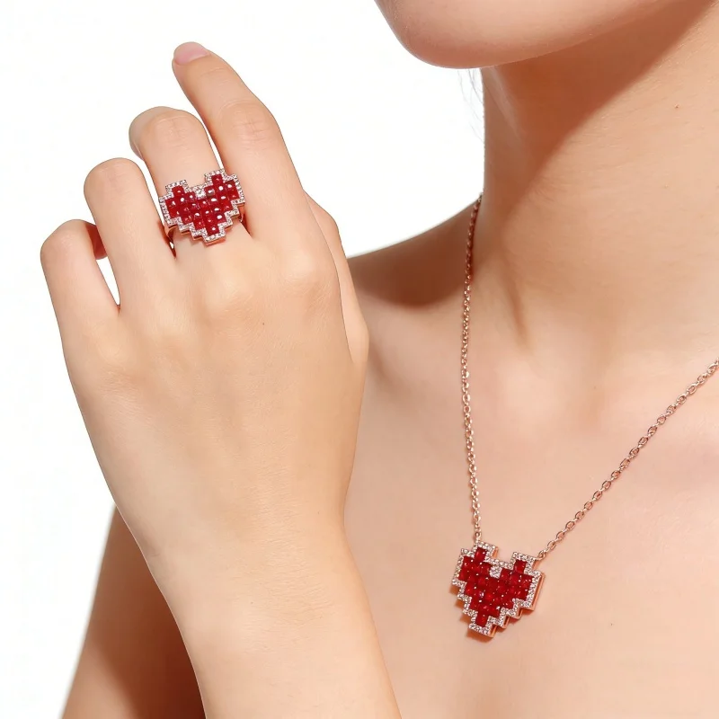 2mm Square Emerald Cut Natural Red Ruby Jewelry Set Ring + Pendant S925 Rose Gold Silver Certified CUG
2mm Square Emerald Cut Natural Red Ruby Jewelry Set Ring + Pendant S925 Rose Gold Silver Certified CUG