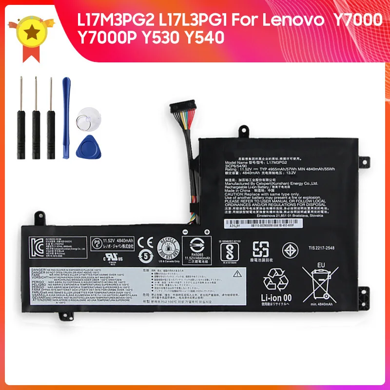 Replacement Battery SB10K97581 For Lenovo Y7000P Y7000 Y540 Y530 Battery L17M3PG2 L17L3PG1 L17M3PG3 L17C3PG1 Quality Batteries
Replacement Battery SB10K97581 For Lenovo Y7000P Y7000 Y540 Y530 Battery L17M3PG2 L17L3PG1 L17M3PG3 L17C3PG1 Quality Batteries