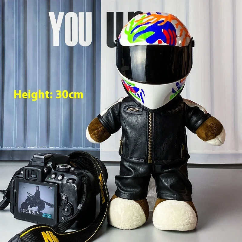 Black Leather Motorcycle Parts Doll Teddy Bear Helmet Birthday Gift Competition Prize Pendant Decoration Motorcycle Trunk Doll
Black Leather Motorcycle Parts Doll Teddy Bear Helmet Birthday Gift Competition Prize Pendant Decoration Motorcycle Trunk Doll
