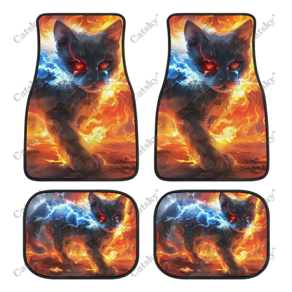Fierce Red Eyes Cat Car Floor Mats 4-piece Front Rear Carpet Stain-resistant Complete Set Suitable for SUV Truck Interior Decor
Fierce Red Eyes Cat Car Floor Mats 4-piece Front Rear Carpet Stain-resistant Complete Set Suitable for SUV Truck Interior Decor