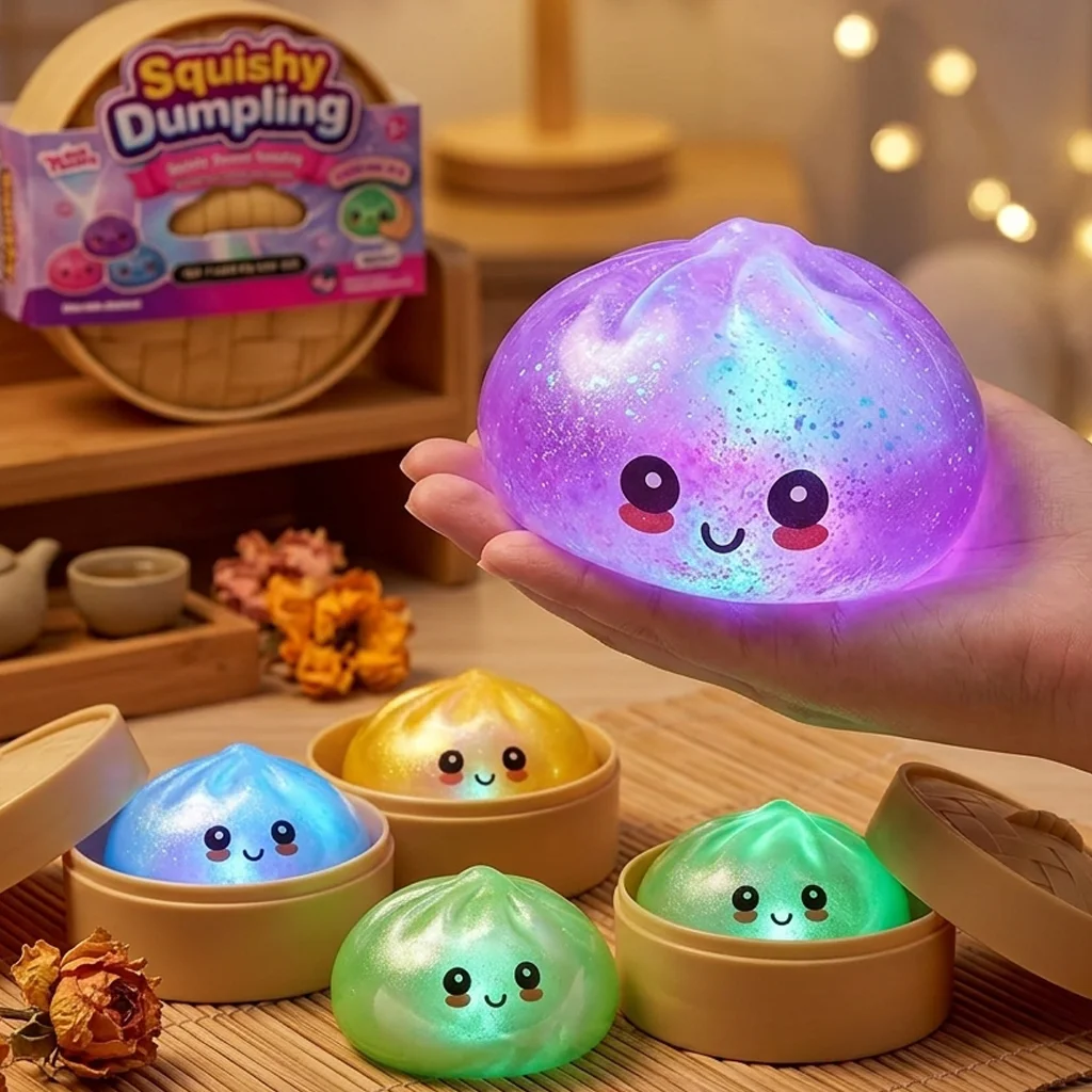 2026 Glitter Glow Dumpling Squishy Stress Balls Colorful Fidget Sensory Toy Stress Relief Stretchy Desk Toy for Kids Adults
2026 Glitter Glow Dumpling Squishy Stress Balls Colorful Fidget Sensory Toy Stress Relief Stretchy Desk Toy for Kids Adults