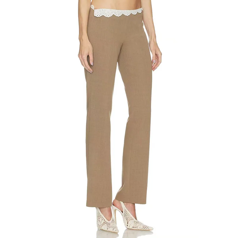Women's Lace-Trim Low-Rise Pants, Stylish and Versatile Straight-Leg Trousers, Premium Quality Blazer, 2026 Spring New Arrivals,
Women's Lace-Trim Low-Rise Pants, Stylish and Versatile Straight-Leg Trousers, Premium Quality Blazer, 2026 Spring New Arrivals,