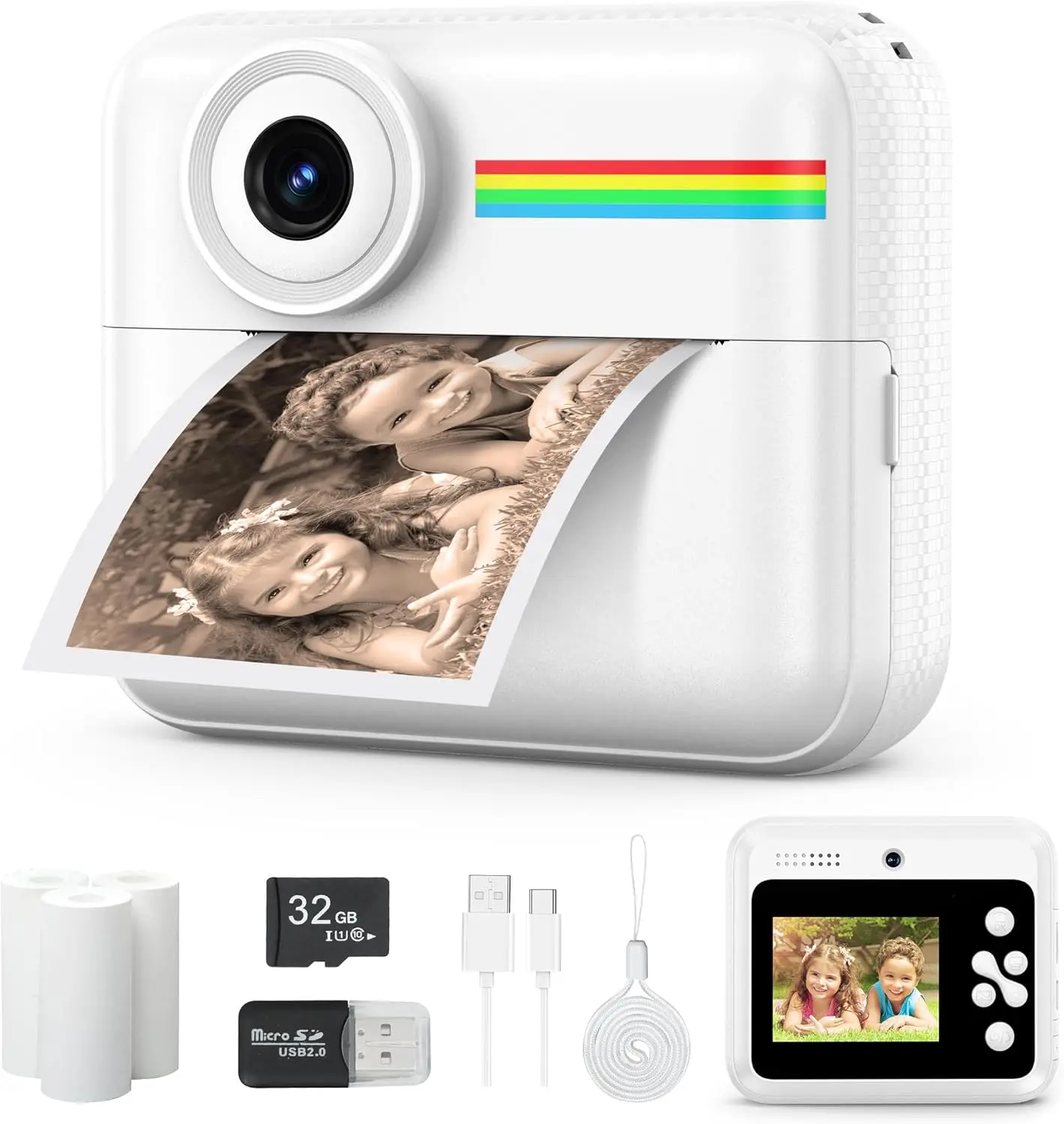 Детская камера, мгновенная фотопечать, цифровые HD-камеры для малышей, термопечать фотографий, подарок на Рождество и день рождения для детей
Детская камера, мгновенная фотопечать, цифровые HD-камеры для малышей, термопечать фотографий, подарок на Рождество и день рождения для детей