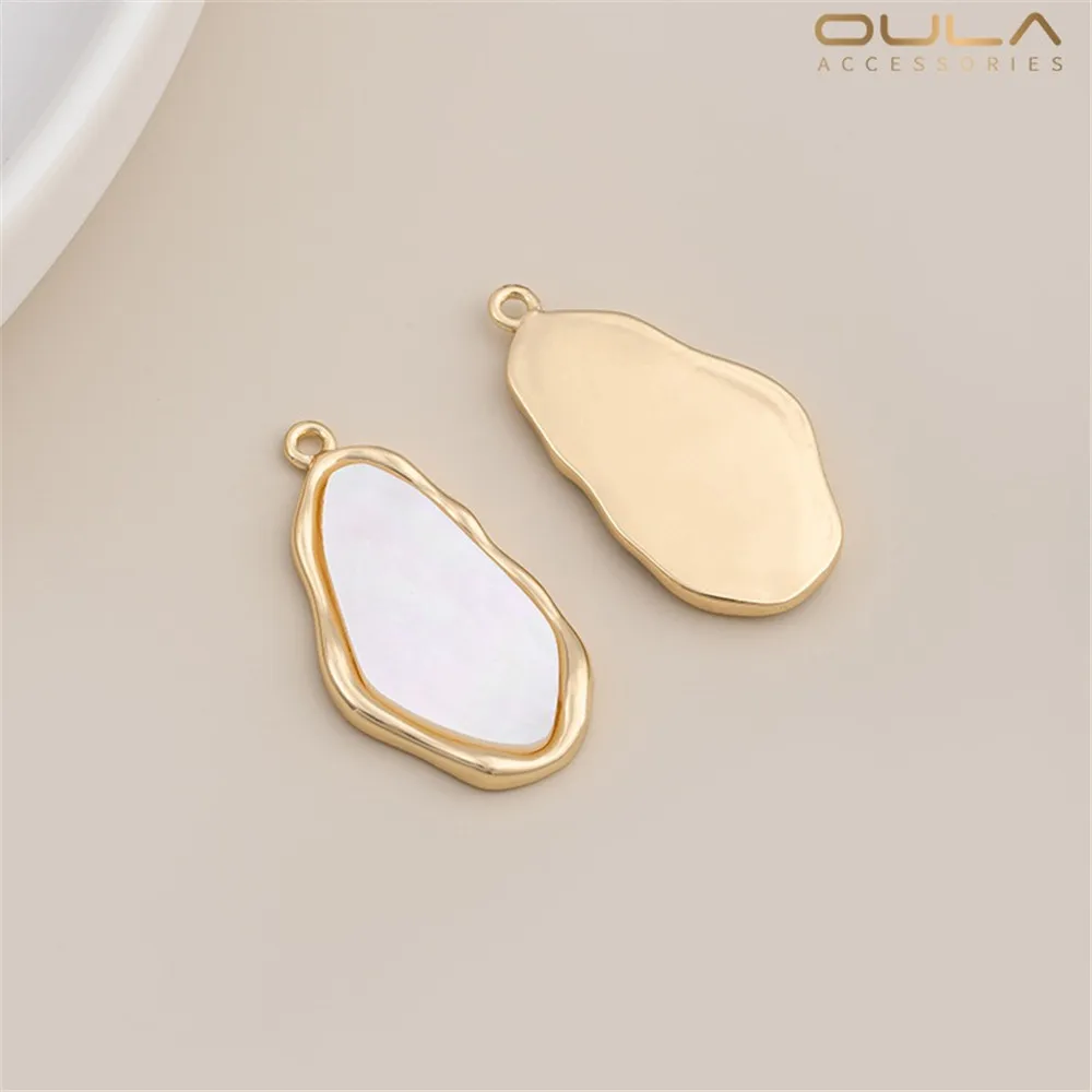 1PCS 14K Gold-plated Natural Shell-bonded Square Pendant, Round Irregular Oval Pendant, Diy Jewelry Accessory
1PCS 14K Gold-plated Natural Shell-bonded Square Pendant, Round Irregular Oval Pendant, Diy Jewelry Accessory
