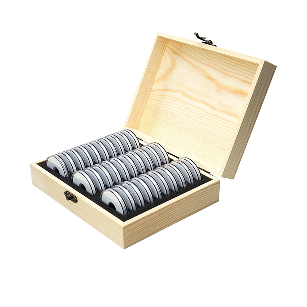30 Slots Commemorative Coin Collection Box Protective Delicate Case Kit Capsule Wooden
30 Slots Commemorative Coin Collection Box Protective Delicate Case Kit Capsule Wooden