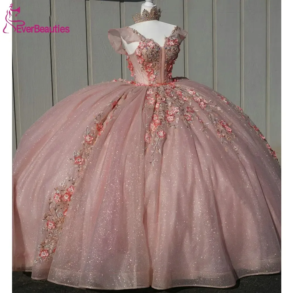 Off Shoulder Quinceanera Dress Vestidos De 15 Quinceañera Ball Gown Party Sweet 15 Glittery Tulle Flowers Prom Dress for Juniors
Off Shoulder Quinceanera Dress Vestidos De 15 Quinceañera Ball Gown Party Sweet 15 Glittery Tulle Flowers Prom Dress for Juniors