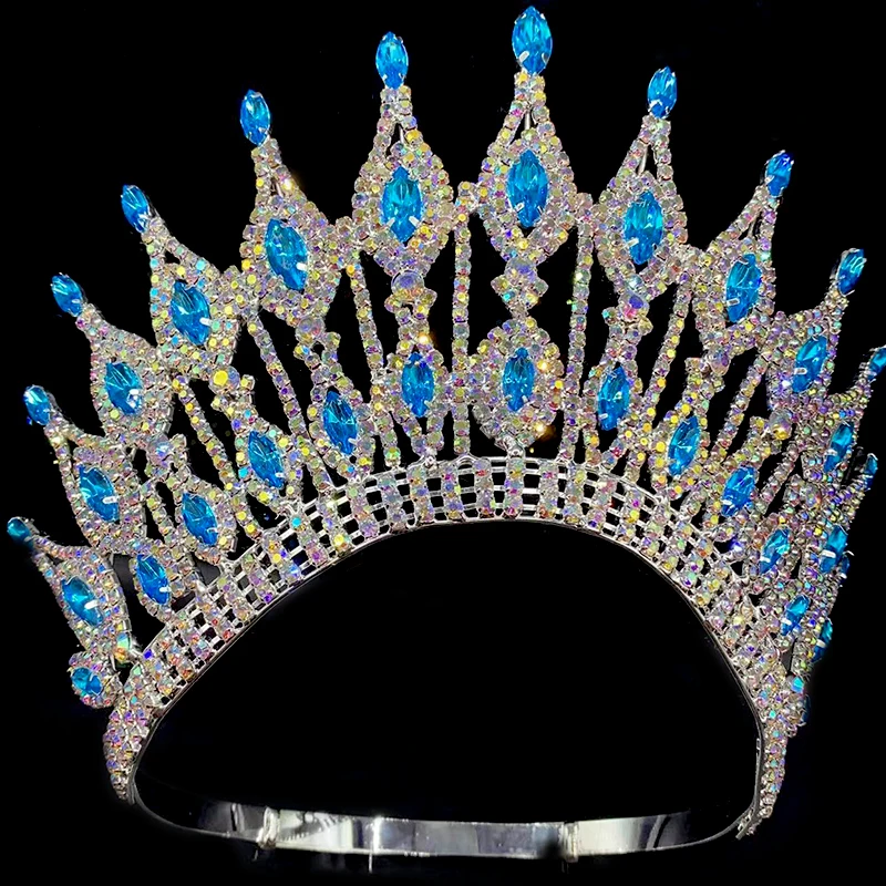 Big Crown Bridal Headpiece Wedding Hair Accessories Colorful Crystal Tiara for Women
Big Crown Bridal Headpiece Wedding Hair Accessories Colorful Crystal Tiara for Women