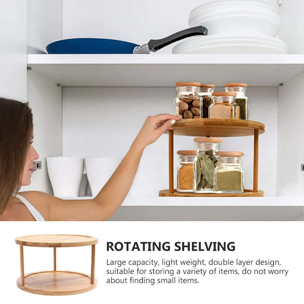 Bamboo Kitchen Storage Shelf Rotatable Rack Seasoning Holder Desk ganizer Spice Toy Food Miscellaneous Container Round St
Bamboo Kitchen Storage Shelf Rotatable Rack Seasoning Holder Desk ganizer Spice Toy Food Miscellaneous Container Round St