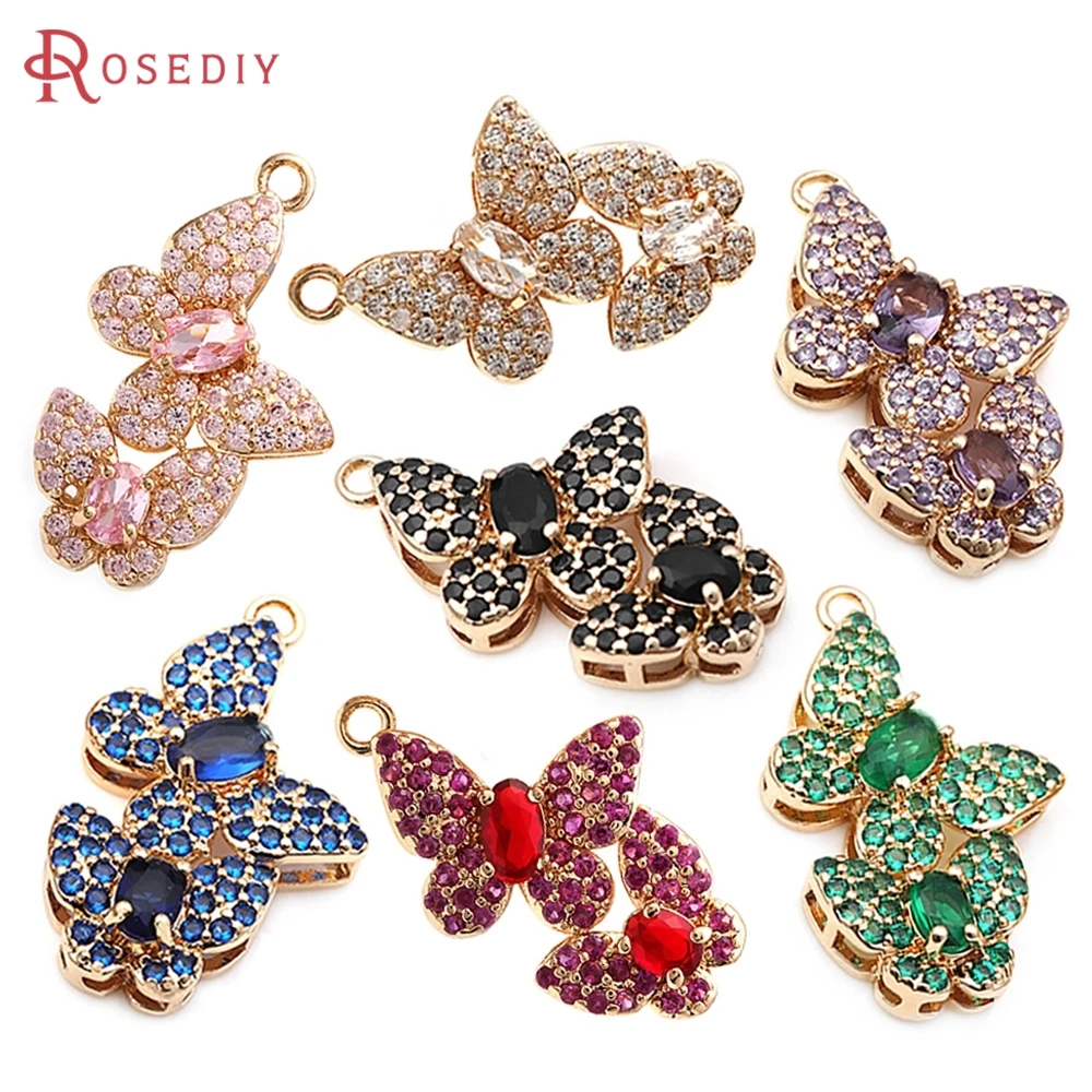 18K Gold Color Brass Zircon Butterfly Charms Pendants Necklace Earrings High Quality Diy Jewelry Accessories Making Materials
18K Gold Color Brass Zircon Butterfly Charms Pendants Necklace Earrings High Quality Diy Jewelry Accessories Making Materials