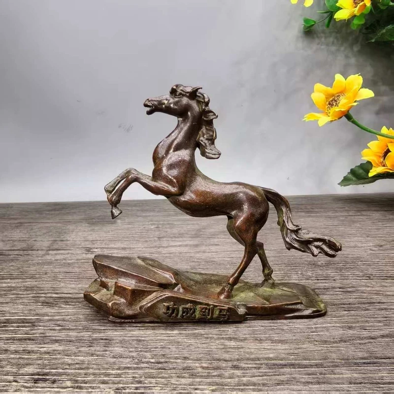 Little Fairy / Retro Brass Exquisite Horse To Success Desktop Ornaments Metal Animal Sculpture Living Room Home Decoration Gift 
Little Fairy / Retro Brass Exquisite Horse To Success Desktop Ornaments Metal Animal Sculpture Living Room Home Decoration Gift