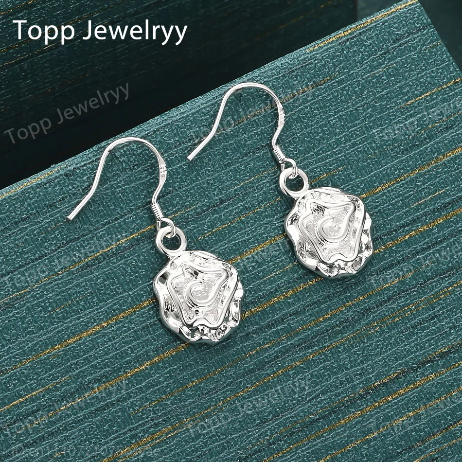 Exquisite 925 Sterling Silver Rose Earrings, Fashionable Women's Wedding Jewelry Gift Accessories
Exquisite 925 Sterling Silver Rose Earrings, Fashionable Women's Wedding Jewelry Gift Accessories