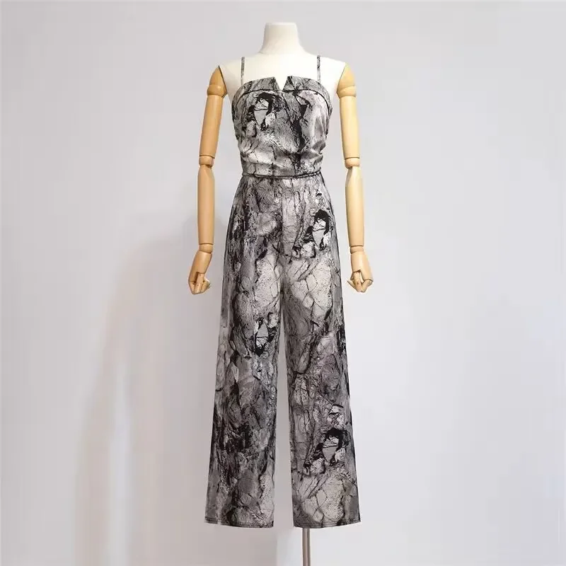 Retro Fashion Jumpsuit Women Summer High Waist Sleeveless Jumpsuits Combinaison Femme Office Lady Elegant Overalls
Retro Fashion Jumpsuit Women Summer High Waist Sleeveless Jumpsuits Combinaison Femme Office Lady Elegant Overalls
