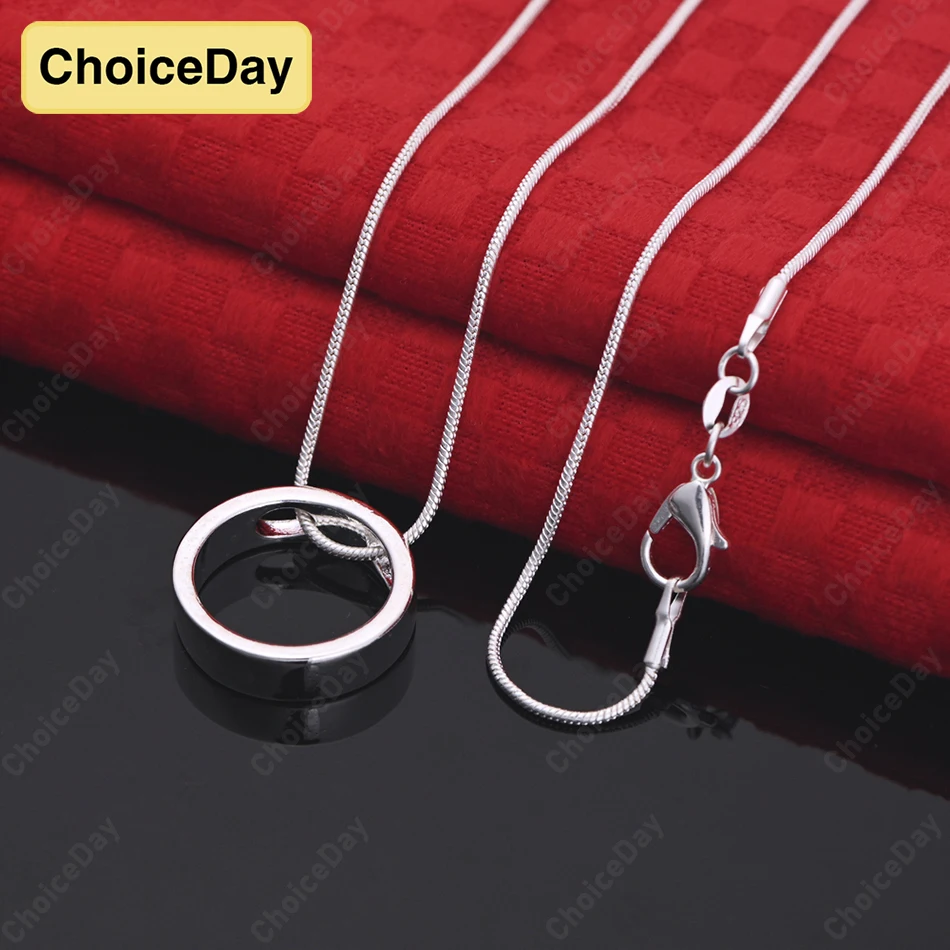 ChoiceDay Fashion 925 Sterling Silver Exquisite Round Pendant Necklace Women Gift Party Charm Accessories Jewelry
ChoiceDay Fashion 925 Sterling Silver Exquisite Round Pendant Necklace Women Gift Party Charm Accessories Jewelry