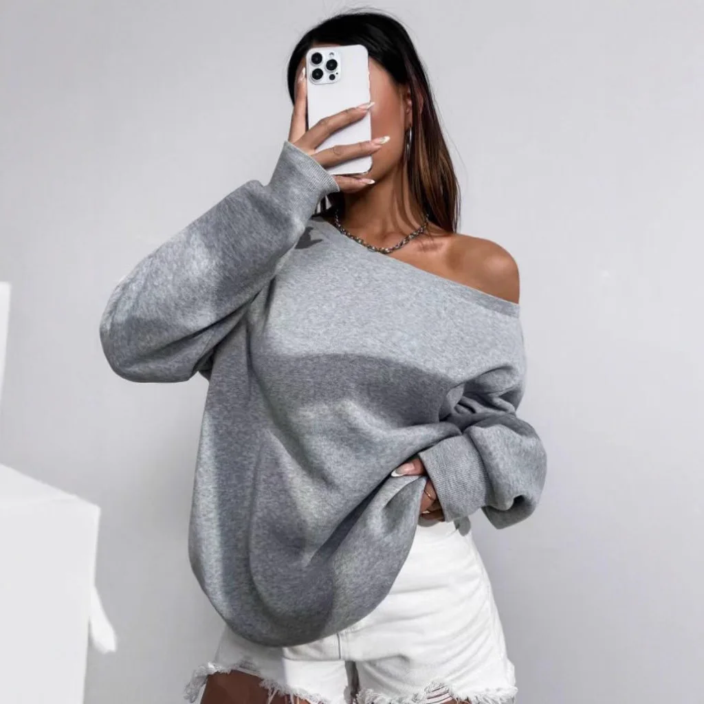 2026 Autumn American Slash Shoulder Spice Girl Versatile Pullover Sweater
2026 Autumn American Slash Shoulder Spice Girl Versatile Pullover Sweater