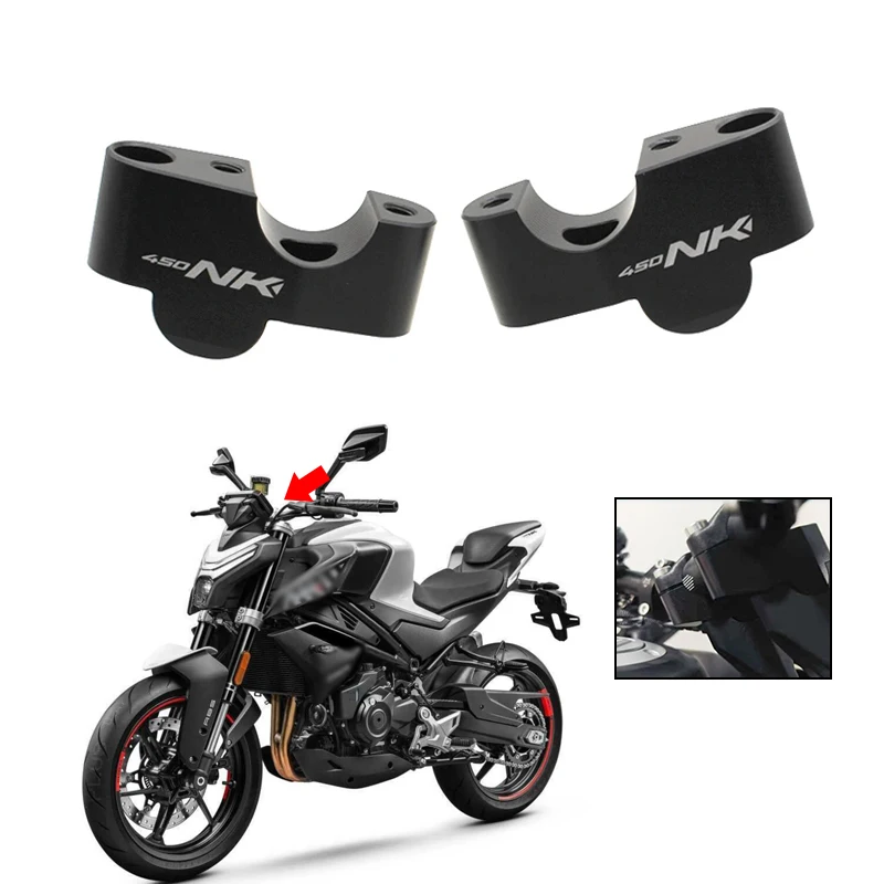 Motorcycle Accessories 450NK Handlebar Riser Drag Handle Bar Clamp Extend Adapter For CFMOTO 450 NK CF450 2023 2024
Motorcycle Accessories 450NK Handlebar Riser Drag Handle Bar Clamp Extend Adapter For CFMOTO 450 NK CF450 2023 2024