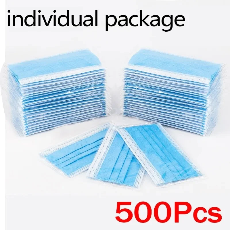 50-500pcs Disposable Adults individual package Masks Filter Meltblown Non-wove Face mask blue Breathable Protective masque mask
50-500pcs Disposable Adults individual package Masks Filter Meltblown Non-wove Face mask blue Breathable Protective masque mask