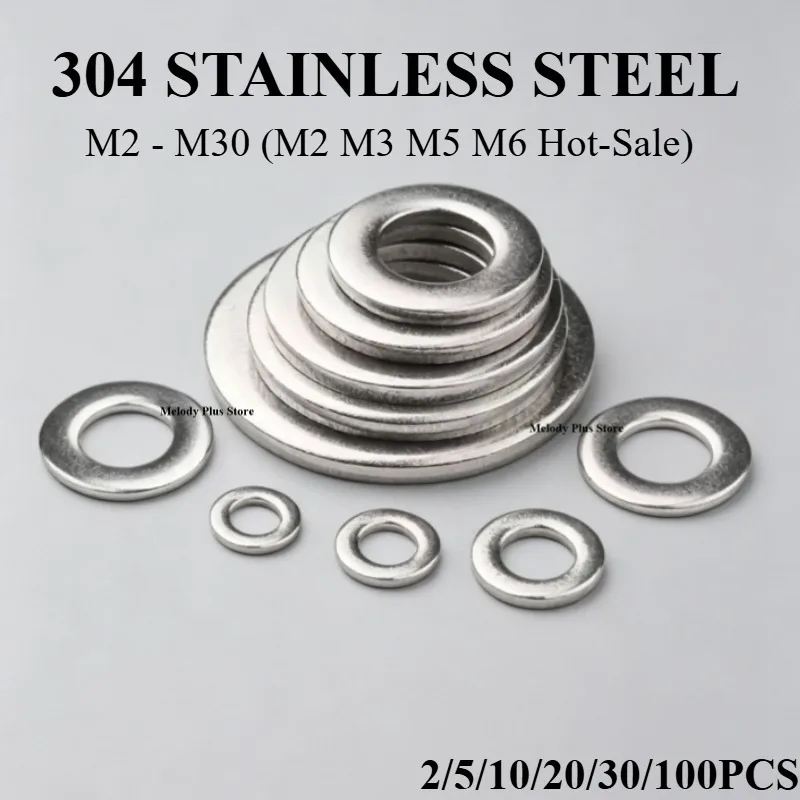 DIN125 Plain Washers 304 Stainless Steel M2 M2.5 M3 M4 M5 M6 M8 M10 M12 M14 M16 M18 M20 M22 M24 M27 M30 Flat Washers for Scre
DIN125 Plain Washers 304 Stainless Steel M2 M2.5 M3 M4 M5 M6 M8 M10 M12 M14 M16 M18 M20 M22 M24 M27 M30 Flat Washers for Scre