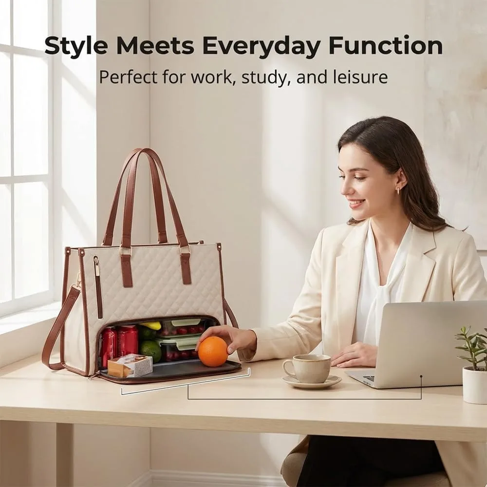 Large-Capacity 2-in-1 Meal Bag with Computer Compartment, Multifunctional Combination Bag, Insulated Layer, Cross-Body Handbag
Large-Capacity 2-in-1 Meal Bag with Computer Compartment, Multifunctional Combination Bag, Insulated Layer, Cross-Body Handbag