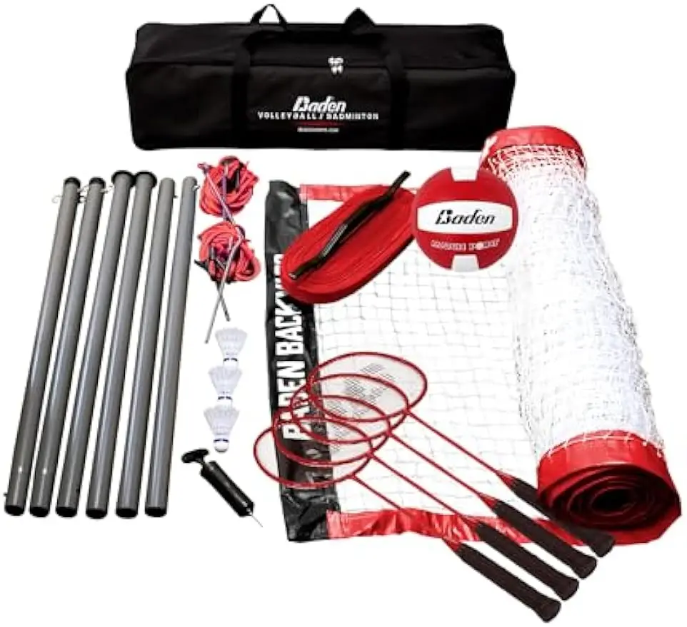 Портативный комбинированный набор для волейбола и бадминтона с 4 ракетками, сеткой, мячом, насосом и сумкой для переноски для развлечений на открытом воздухе
Портативный комбинированный набор для волейбола и бадминтона с 4 ракетками, сеткой, мячом, насосом и сумкой для переноски для развлечений на открытом воздухе
