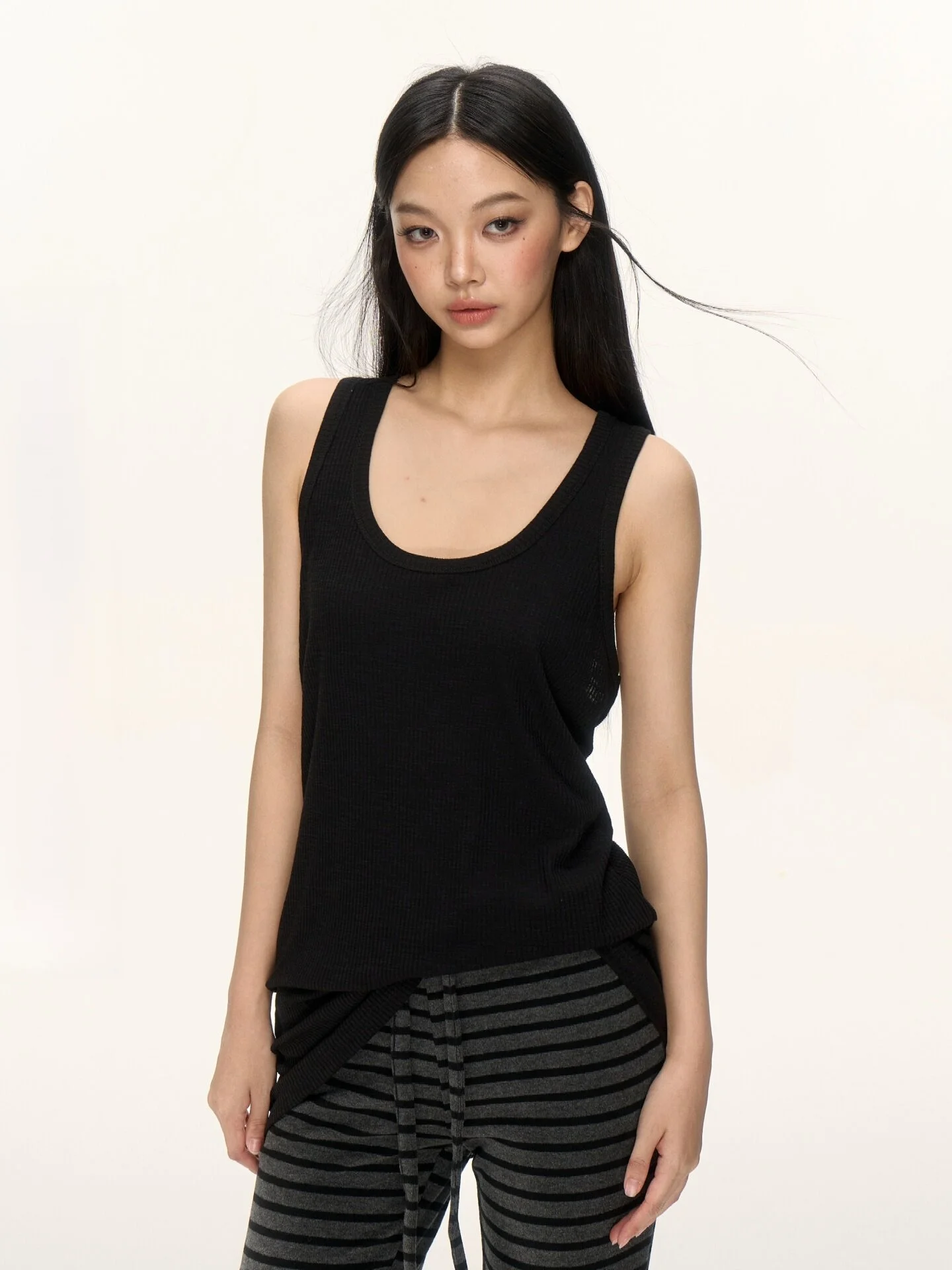 Nova B Loose Workwear Tank Top Long Casual Sporty V-neck Sleeveless Grey Women's Mid-length Vest Striped Pattern
Nova B Loose Workwear Tank Top Long Casual Sporty V-neck Sleeveless Grey Women's Mid-length Vest Striped Pattern