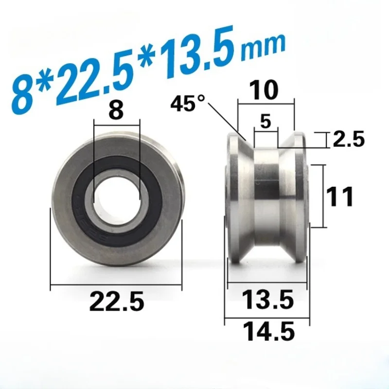 20pcs/lot T22 V flat groove pulley bearings TU22 8x22.5x14.5x13.5 mm V groove wheel ball bearing
20pcs/lot T22 V flat groove pulley bearings TU22 8x22.5x14.5x13.5 mm V groove wheel ball bearing