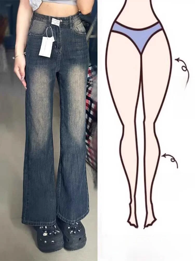 High Waist Flared Jeans Women's Thin Loose Wide Leg Long Pants Summer Cotton Stretch Denim Blue Color Wear Resistant
High Waist Flared Jeans Women's Thin Loose Wide Leg Long Pants Summer Cotton Stretch Denim Blue Color Wear Resistant