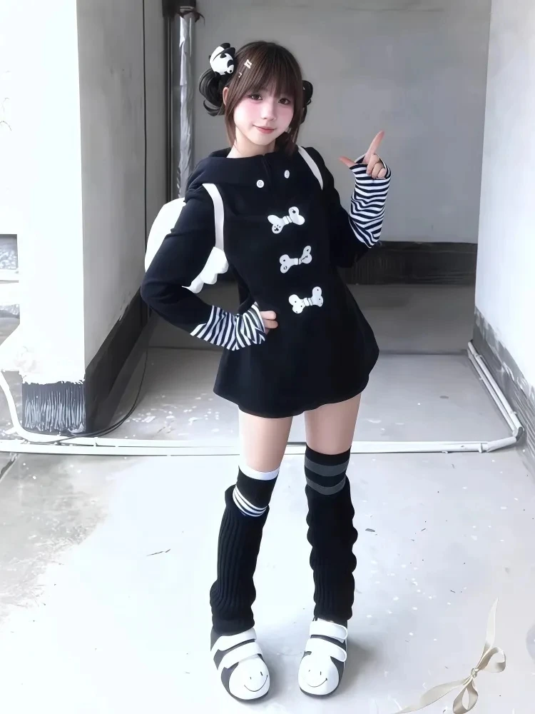 Полосатая толстовка с ленивыми ушками, длинный свитшот све, женская осенняя японская толстовка с милым принтом, антивозрастная верхняя одежда
Полосатая толстовка с ленивыми ушками, длинный свитшот све, женская осенняя японская толстовка с милым принтом, антивозрастная верхняя одежда