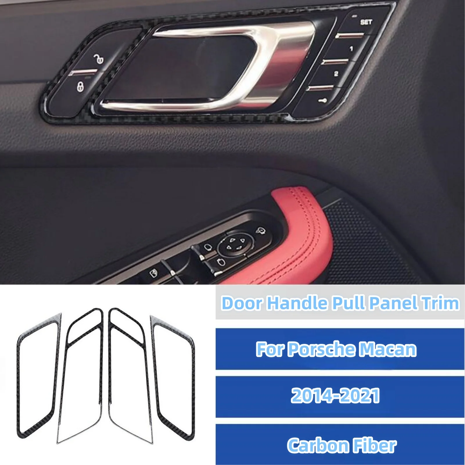 For Porsche Macan 14-21 Carbon Fiber Interior Door Handle Pull Panel Window Lifting Panel Cover Trim Sticker Accessoire Voiture
For Porsche Macan 14-21 Carbon Fiber Interior Door Handle Pull Panel Window Lifting Panel Cover Trim Sticker Accessoire Voiture
