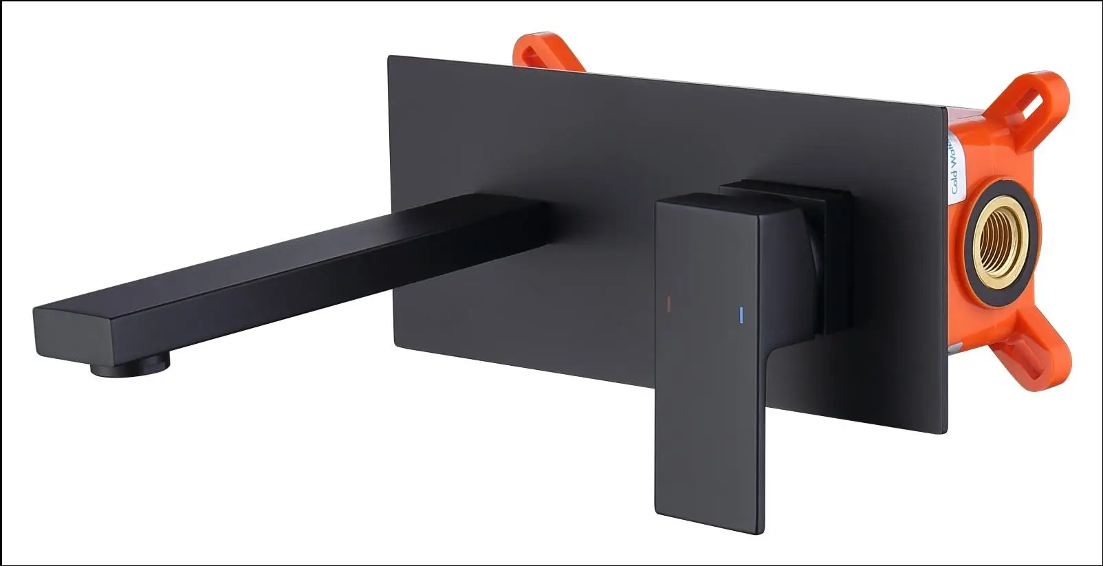 Matte Black Wall Mount Faucet for bathroom Sink & Bathtub - Single Handle, 2 Holes, Brass Included
Matte Black Wall Mount Faucet for bathroom Sink & Bathtub - Single Handle, 2 Holes, Brass Included
