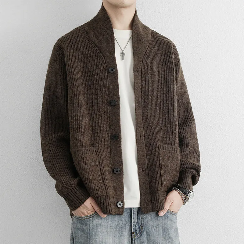 High-End Knitted Cardigan Jaet Men's Spring Autumn Stand Collar Luxury Sweater Baseball Collar Haome Sle Long Sve
High-End Knitted Cardigan Jaet Men's Spring Autumn Stand Collar Luxury Sweater Baseball Collar Haome Sle Long Sve