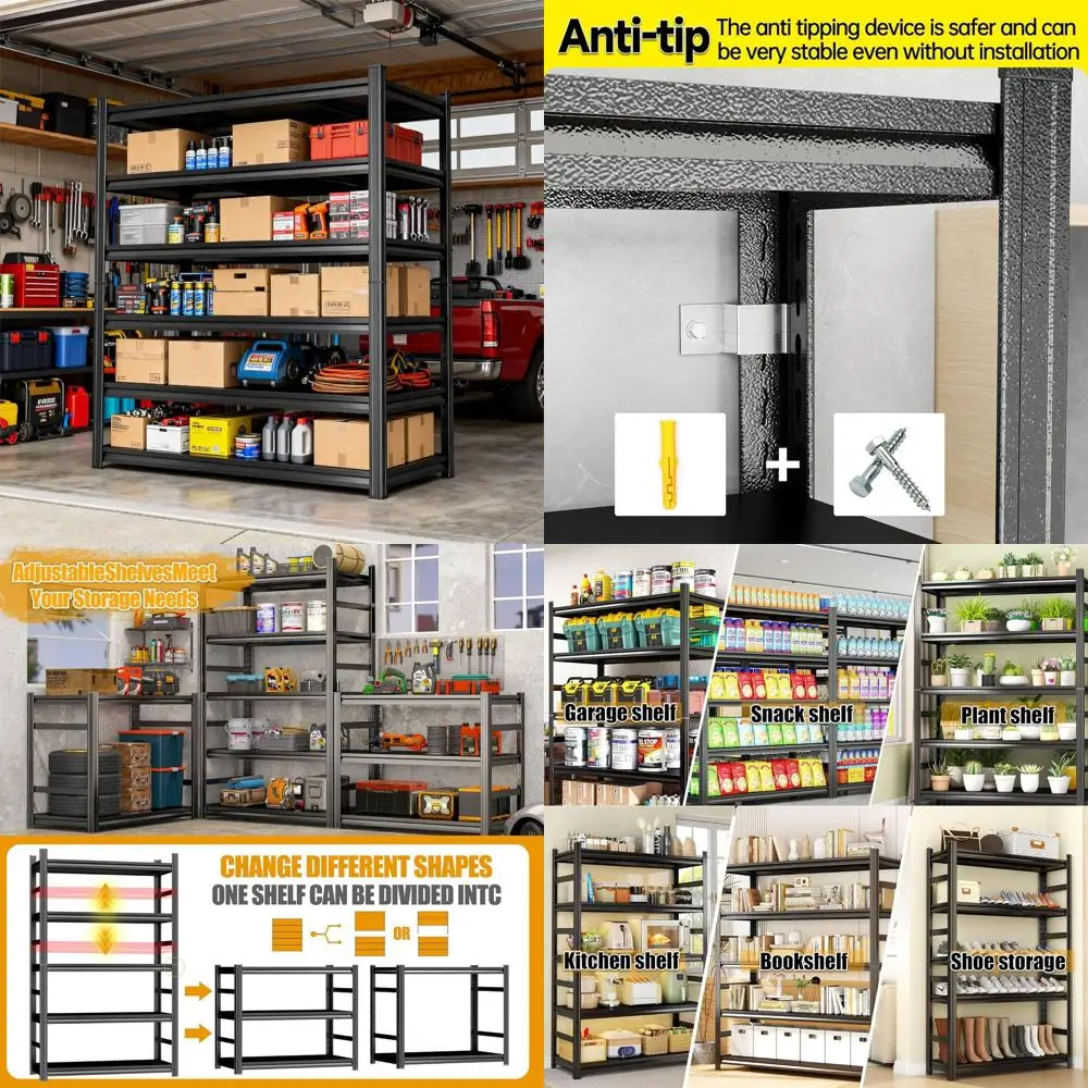 Double-Layer Heavy-Duty Garage Shelves, 40W x 16D x 78H, 6-Tier, Waterproof & Rustproof, Ideal for Indoor and Outdoor Storage.
Double-Layer Heavy-Duty Garage Shelves, 40W x 16D x 78H, 6-Tier, Waterproof & Rustproof, Ideal for Indoor and Outdoor Storage.