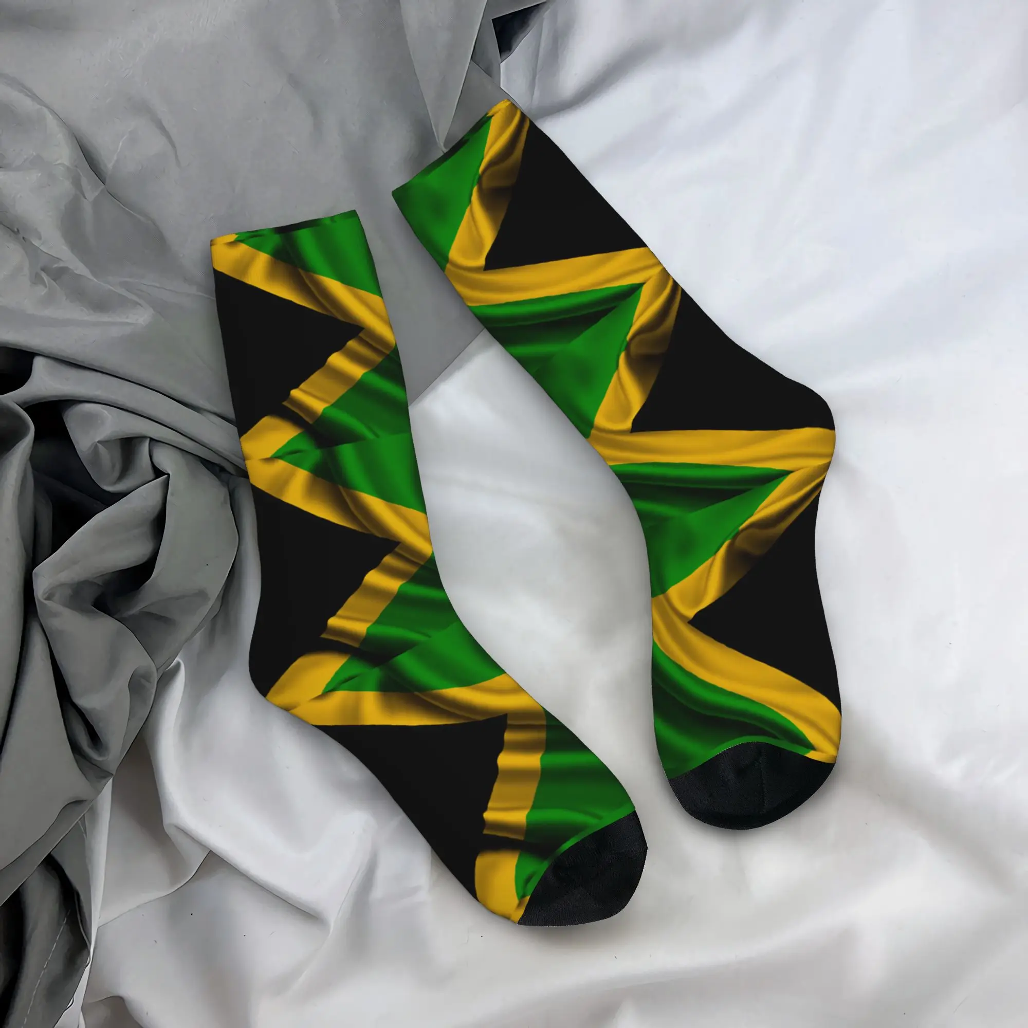 Realistic Silk Texture Waving Jamaica National Flag Socks Design Stockings Anti Bacterial Men Socks Modern Running Socks
Realistic Silk Texture Waving Jamaica National Flag Socks Design Stockings Anti Bacterial Men Socks Modern Running Socks