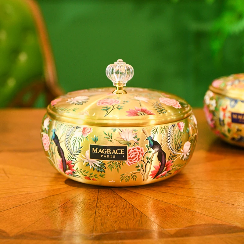 Vintage Brass Candy Jar with Lid Floral Multicolor Snack Storage Container for Home Kitchen Decor Party Candy Organizer
Vintage Brass Candy Jar with Lid Floral Multicolor Snack Storage Container for Home Kitchen Decor Party Candy Organizer