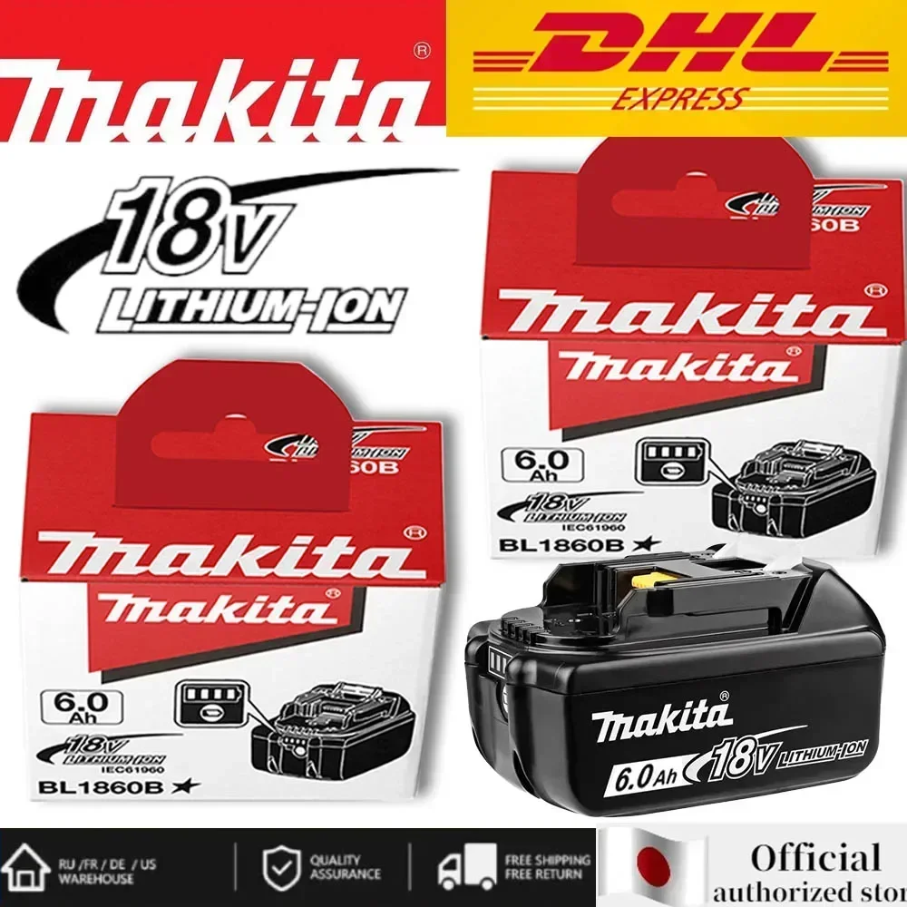 Brand new 2025 original Makita 18V 6.0Ah rechargeable lithium-ion tool battery original charger BL1860 BL1850 BL1880 BL1860B
Brand new 2025 original Makita 18V 6.0Ah rechargeable lithium-ion tool battery original charger BL1860 BL1850 BL1880 BL1860B
