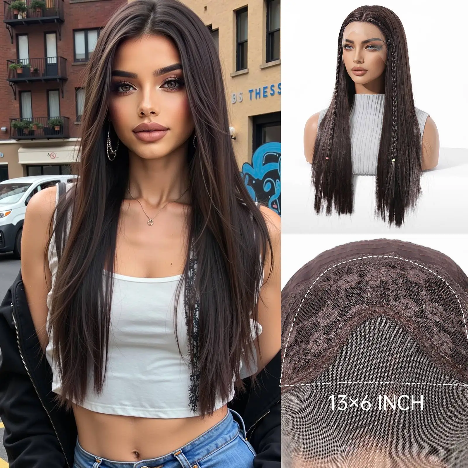 Topshe 13x4 HD Lace Front Wig Hand-Tied Pre-Plucked Natural Hairline Realistic Long Straight Braided Glueless Wigs
Topshe 13x4 HD Lace Front Wig Hand-Tied Pre-Plucked Natural Hairline Realistic Long Straight Braided Glueless Wigs