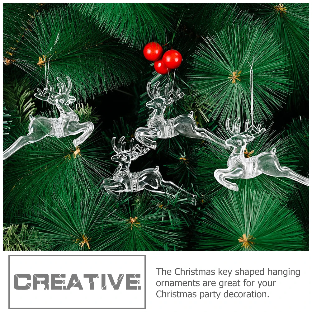 8 Pcs Hanging Elk Pendants Elk Ornaments Mini Acrylic Reindeer Charms Christmas Tree Hanging Decorations Christmas Party Favors 
8 Pcs Hanging Elk Pendants Elk Ornaments Mini Acrylic Reindeer Charms Christmas Tree Hanging Decorations Christmas Party Favors