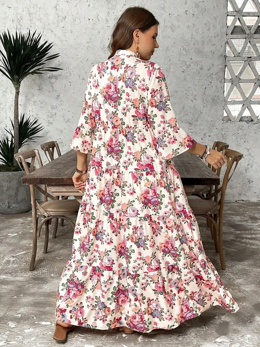 Boho Floral Print Flowy Maxi Dress For Women Summer Casual Beach Festival Sundress
Boho Floral Print Flowy Maxi Dress For Women Summer Casual Beach Festival Sundress