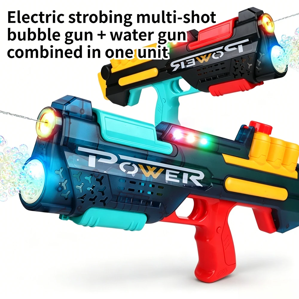 Dual Function Bubble Water Gun Fully Automatic Electric Bubble Blaster with Lights Handheld High Output Continuous Shooting Toy
Dual Function Bubble Water Gun Fully Automatic Electric Bubble Blaster with Lights Handheld High Output Continuous Shooting Toy