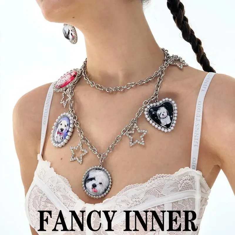 2025 New Long Necklace Cat and Dog Love Pearl Star Rhinestone Metal Punk Cute Waist Neck Accessories for Women Men Jewelry
2025 New Long Necklace Cat and Dog Love Pearl Star Rhinestone Metal Punk Cute Waist Neck Accessories for Women Men Jewelry