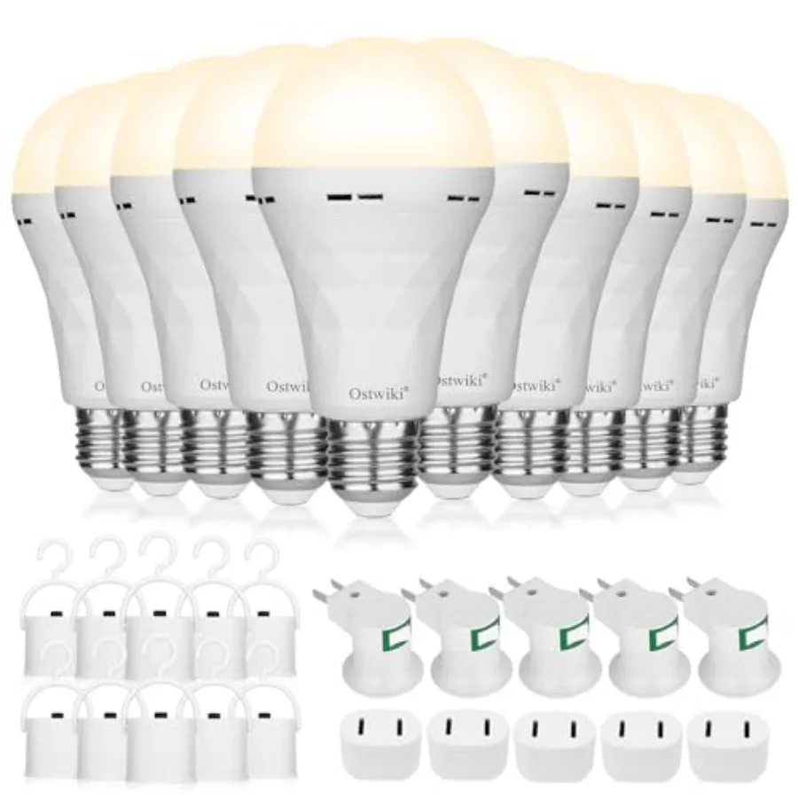 Rechargeable Light Bulbs, Emergency Light Bulbs for Power Outage Hurricane Camping Light Battery Operated Light Bulb 9W E26 120
Rechargeable Light Bulbs, Emergency Light Bulbs for Power Outage Hurricane Camping Light Battery Operated Light Bulb 9W E26 120