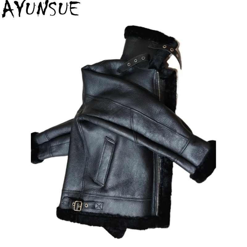 AYUNSUE Natural Merino Sheep Fur Coat Men Winter Warm Genuine Leather Jacket Man Casual Black Fur Coats Leather Jackets Casaco
AYUNSUE Natural Merino Sheep Fur Coat Men Winter Warm Genuine Leather Jacket Man Casual Black Fur Coats Leather Jackets Casaco