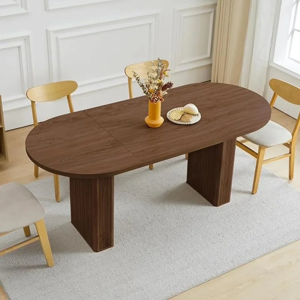 78 Inch Dining Table for 6 8 10, with Wood Strip Base Modern Morocco Farmhouse Rectangular Kitchen Table
78 Inch Dining Table for 6 8 10, with Wood Strip Base Modern Morocco Farmhouse Rectangular Kitchen Table