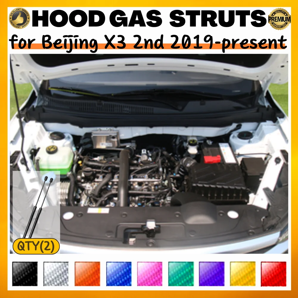 Qty(2) Hood Struts for Beijing X3 2nd Gen 2019-present Front Bonnet Modify Gas Springs Shock Absorbers Lift Supports Dampers
Qty(2) Hood Struts for Beijing X3 2nd Gen 2019-present Front Bonnet Modify Gas Springs Shock Absorbers Lift Supports Dampers