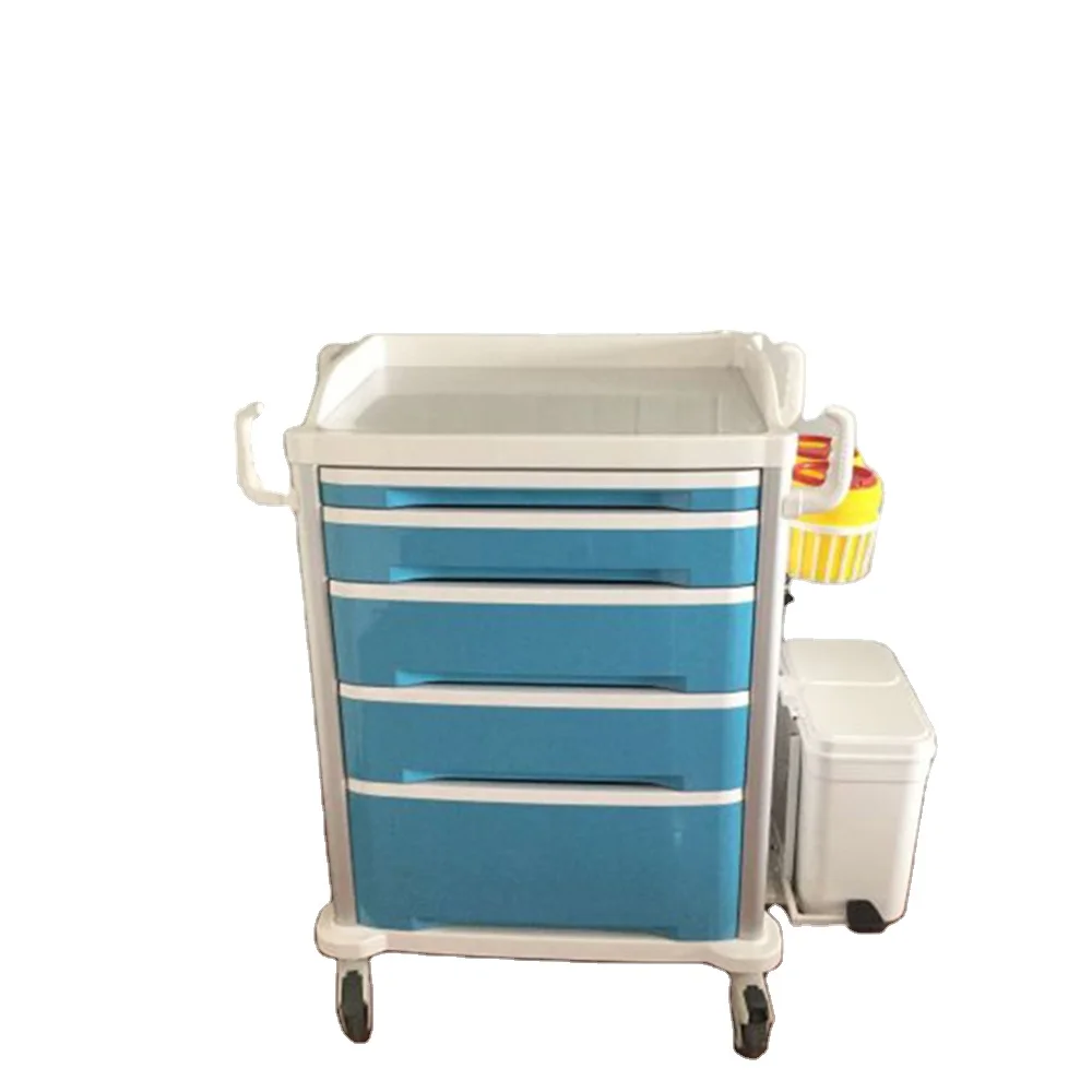 ABS Hospital trolley with five Drawer Emergency Cart medical trolley treatment trolley
ABS Hospital trolley with five Drawer Emergency Cart medical trolley treatment trolley