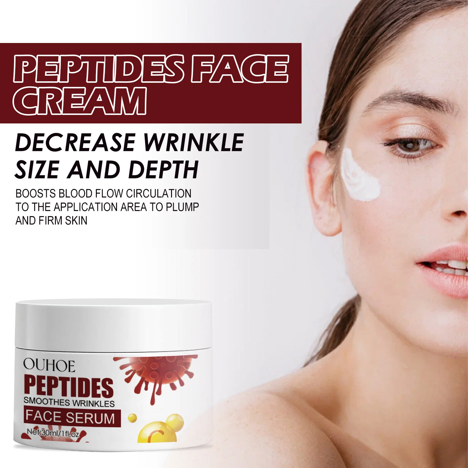 Peptide Face Cream Anti-Wrinkle Anti Aging Lift Firming Lighten Fine Lines Repair Whitening Moisturizer Facial Skin Care Product
Peptide Face Cream Anti-Wrinkle Anti Aging Lift Firming Lighten Fine Lines Repair Whitening Moisturizer Facial Skin Care Product