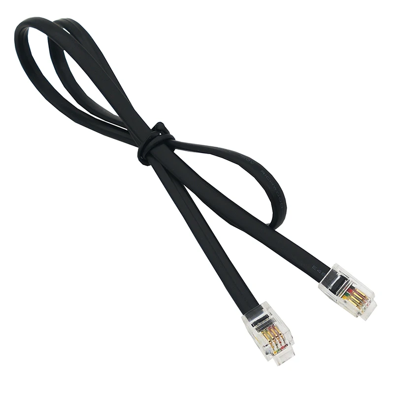 Four-core landline telephone line finished flat cable with 4P4C crystal connectors at both ends for extension
Four-core landline telephone line finished flat cable with 4P4C crystal connectors at both ends for extension