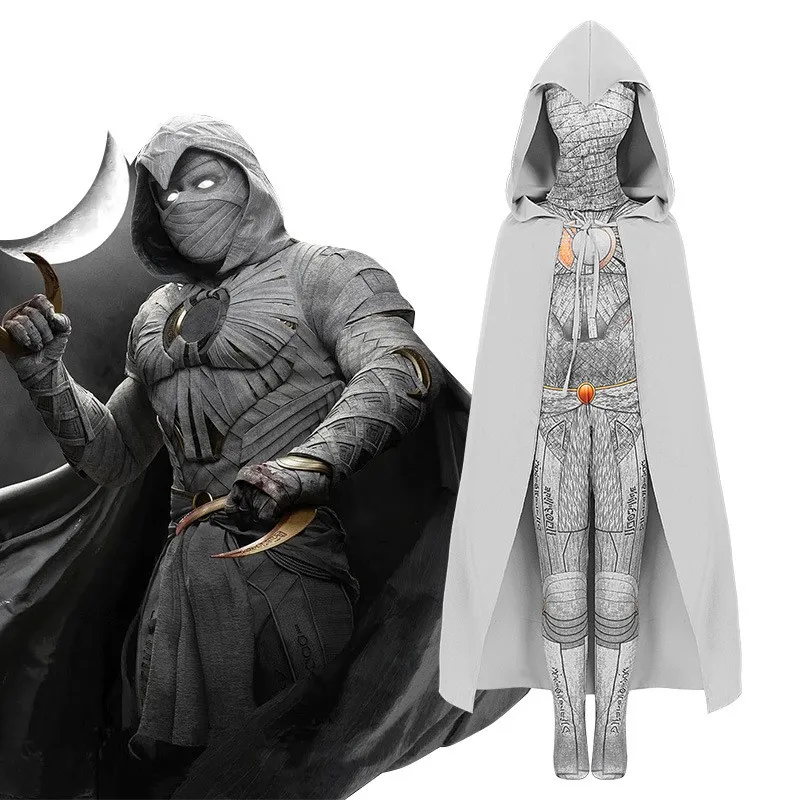 Moon Knight Cosplay Tight Suit with Robe Performance Halloween Costume Hero Warrior Adult Children's Festival Party Apparel
Moon Knight Cosplay Tight Suit with Robe Performance Halloween Costume Hero Warrior Adult Children's Festival Party Apparel