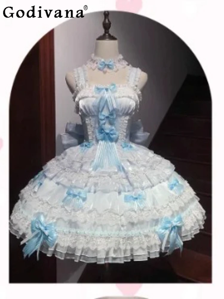 Лолита, весна-лето, квадратный вырез, высокая талия, милый бант, платья на подтяжках, модное универсальное вечернее платье принцессы для снижения возраста
Лолита, весна-лето, квадратный вырез, высокая талия, милый бант, платья на подтяжках, модное универсальное вечернее платье принцессы для снижения возраста