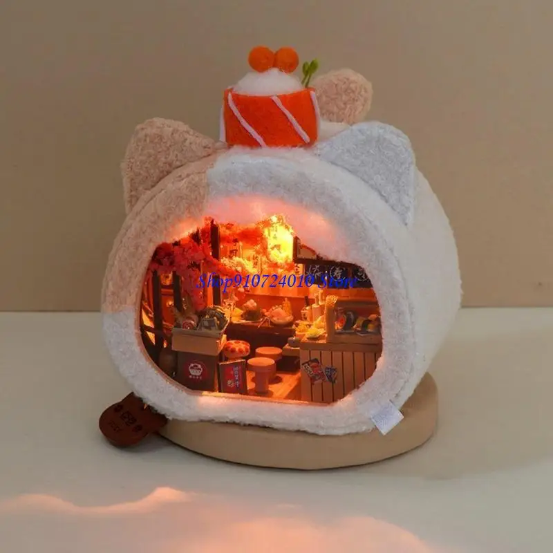 77HD Do It Yourself Sushi Restaurant Dollhouses, LED Light Up Shop, Crafting Model
77HD Do It Yourself Sushi Restaurant Dollhouses, LED Light Up Shop, Crafting Model