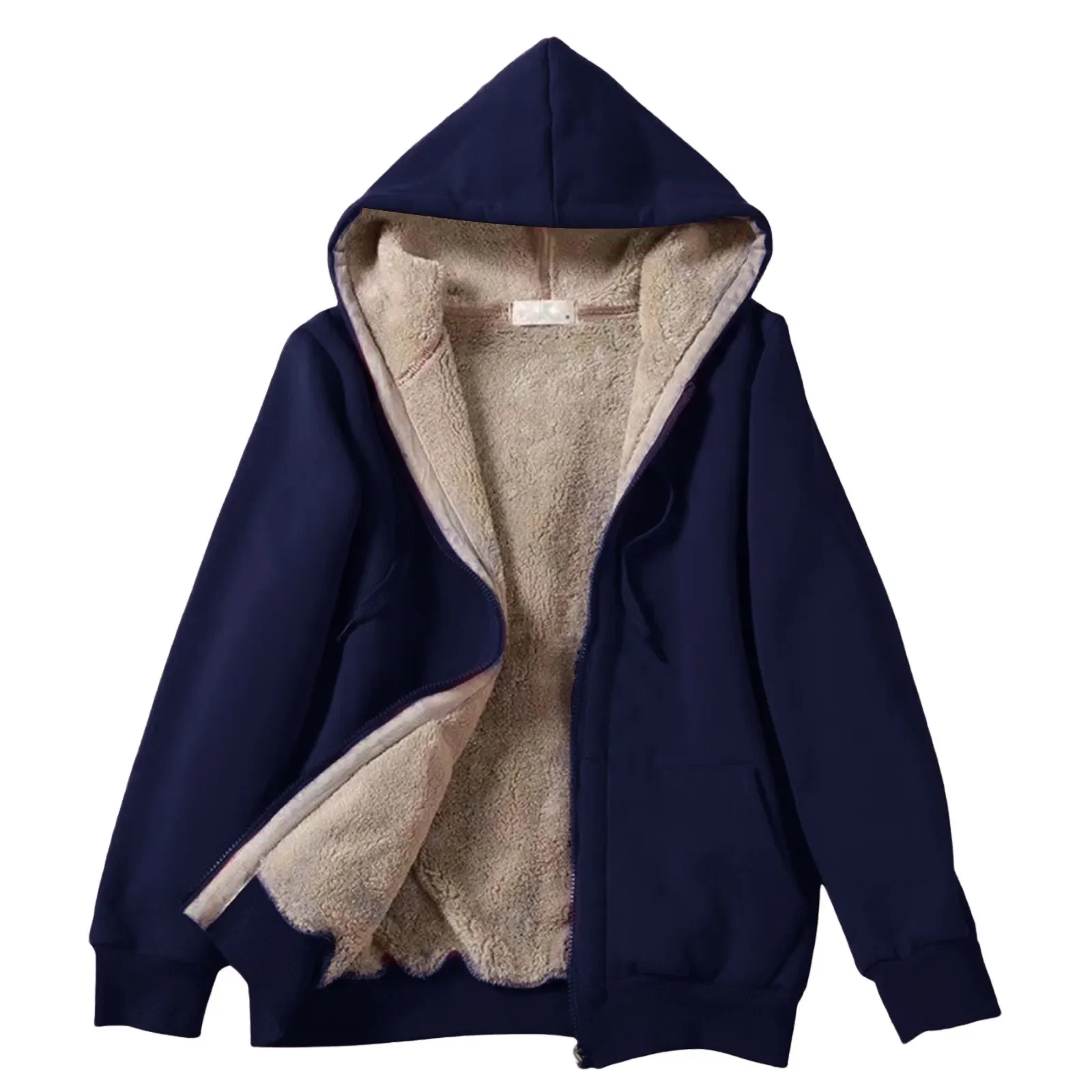 Hoodies For Teen Girls Women'S Fashion Long Sleeve Zipper Hooded Plush Composite Coat With Drawstring Sweater Ropa De Mujer
Hoodies For Teen Girls Women'S Fashion Long Sleeve Zipper Hooded Plush Composite Coat With Drawstring Sweater Ropa De Mujer